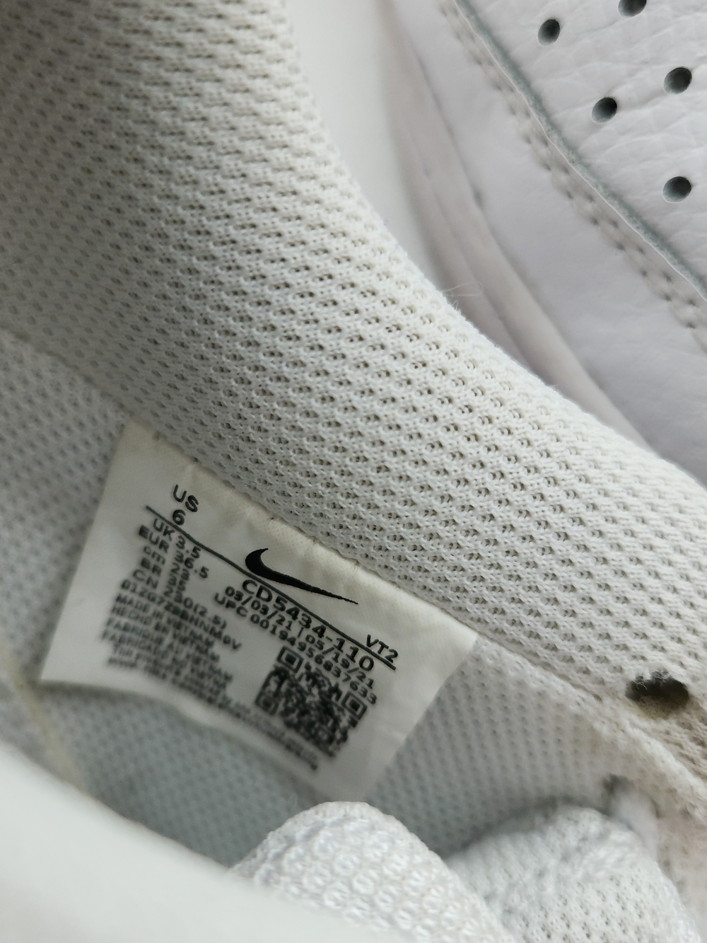 Nike Court Vision Low Sneakers Women’s Size 6.0 White Pink Casual Trendy - Picture 13 of 13